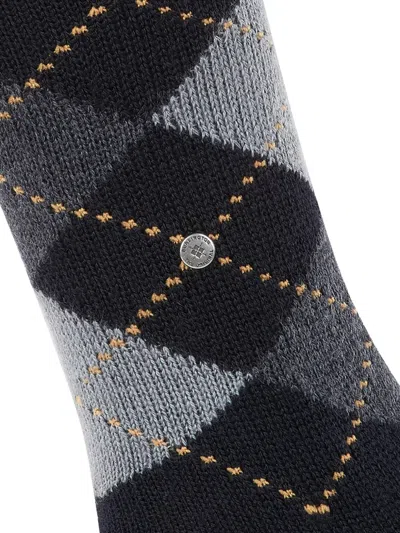 Burlington Whitby Argyle-pattern Knee-high Socks
