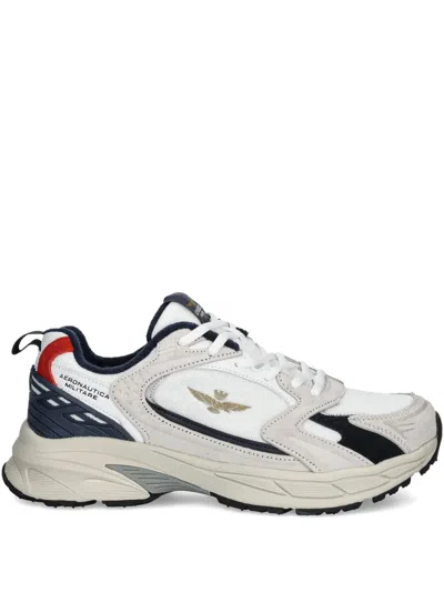 Aeronautica Militare Panelled Sneakers In Gray