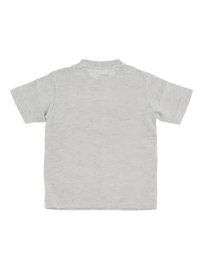 C.p. Company Logo Label Print T-shirt Kids In Gray