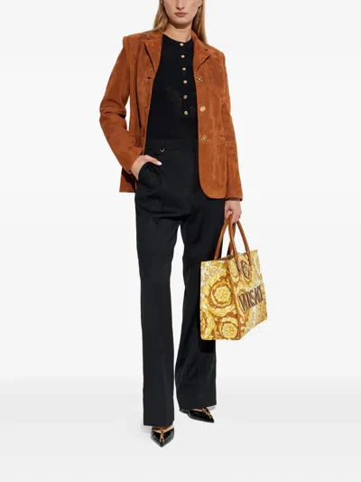 Versace Button-embellished Wool Sweater