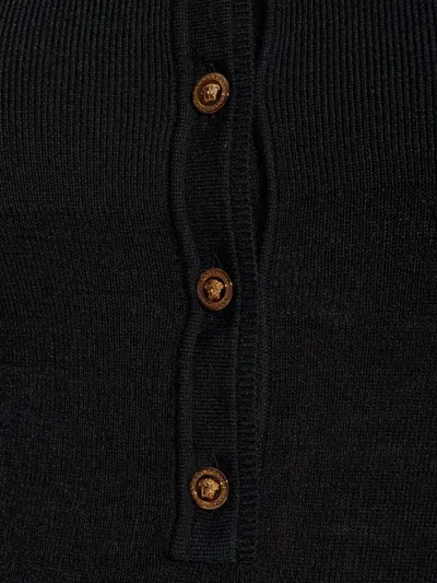 Versace Button-embellished Wool Sweater