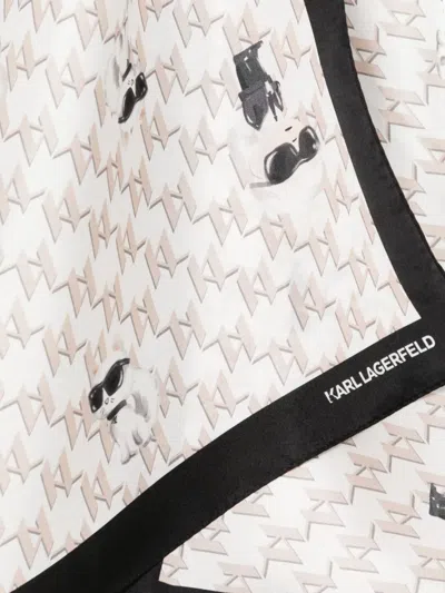 Karl Lagerfeld Ikon Scarf In White