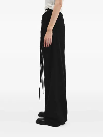 Ann Demeulemeester Kristel Five-pocket Tie-detail Jeans In Black