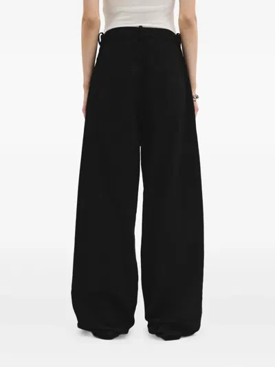 Ann Demeulemeester Kristel Five-pocket Tie-detail Jeans In Black