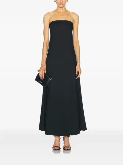 Aexae Bandeau Column Day Dress In Black