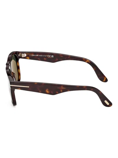Tom Ford Marlon Tortoiseshell Square Sunglasses In Brown