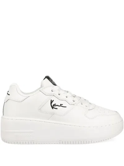 Karl Kani Signature Logo Platform Trainers In White