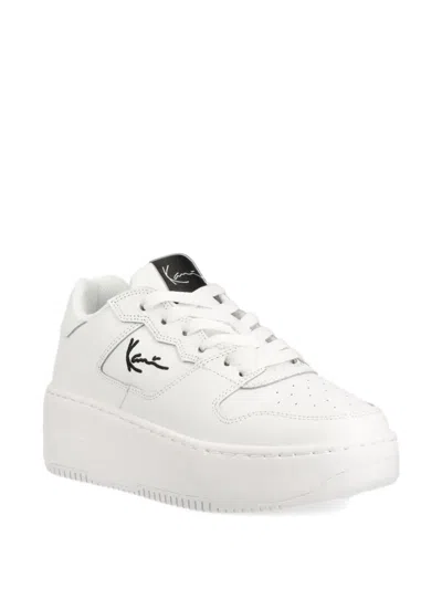 Karl Kani Signature Logo Platform Trainers In White