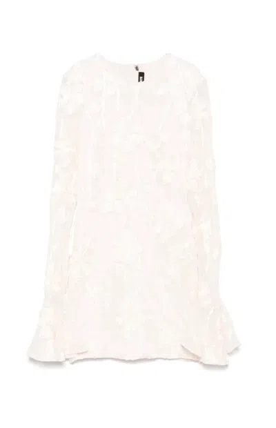 Rotate Birger Christensen Rotate Flower Mesh Mini Dress