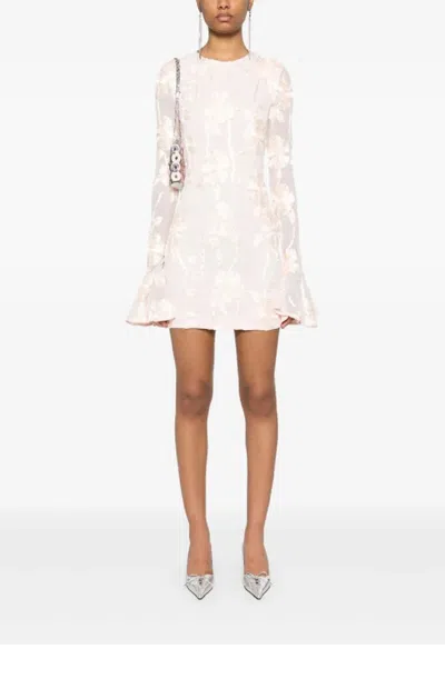 Rotate Birger Christensen Rotate Flower Mesh Mini Dress