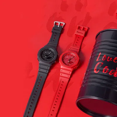 Casio G-shock Analog 'black & Red'