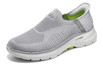 Skechers Go Walk 6 'grey Yellow' In Gray