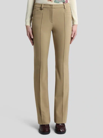 Etro Pressed-crease Trousers In Brown