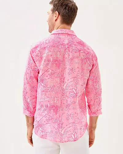 Lilly Pulitzer Men's Stuff Addison Shirt In Pink