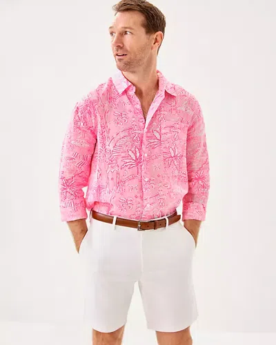 Lilly Pulitzer Men's Stuff Addison Shirt In Pink