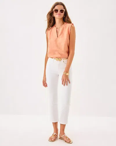 Lilly Pulitzer Kavalla Sleeveless Ruffle Top