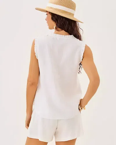 Lilly Pulitzer Kavalla Sleeveless Ruffle Top