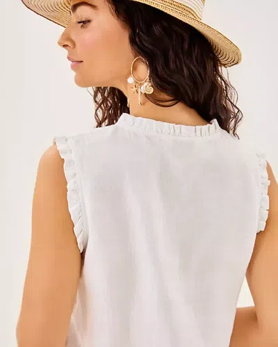 Lilly Pulitzer Kavalla Sleeveless Ruffle Top