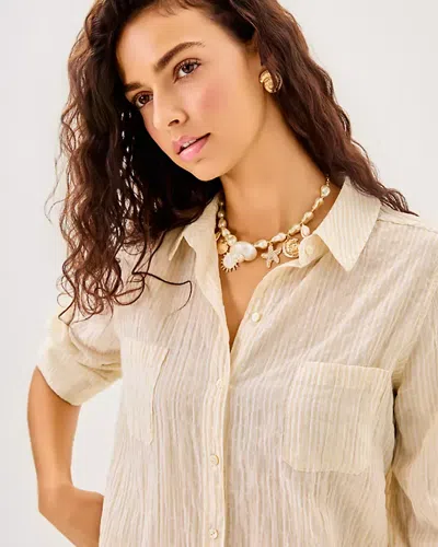Lilly Pulitzer Sea View Button Down Top