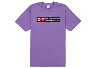 Pre-owned Supreme Men's  Zoo York Transit Tee Shirt In Purple
