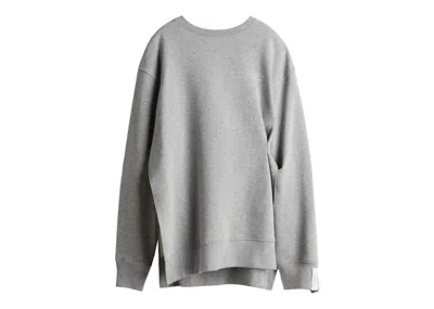 Pre-owned Rokh Women's  H&m Oversized Gathereddetail Sweatshirt In Grey Marl In Gray