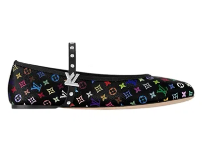 Pre-owned Louis Vuitton Romy Flat Ballerina Takashi Murakami (women's) Sneakers In Black