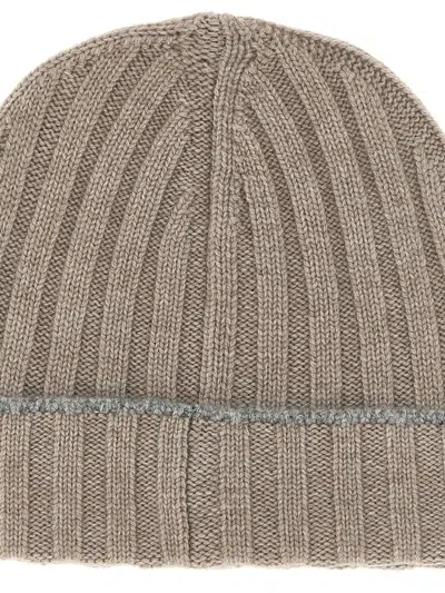 Brunello Cucinelli Cashmere Turn-up Beanie In Brown