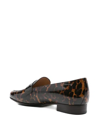 Carel Paris 2100 Leopard-print Penny Loafers