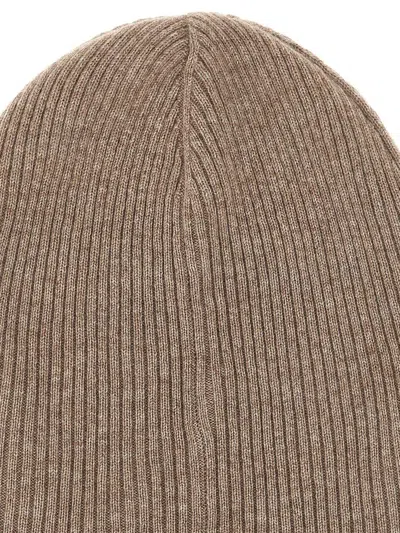 Brunello Cucinelli Beige Beanie Hat In Brown