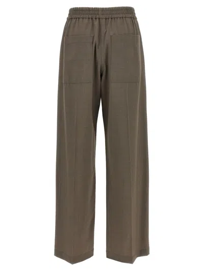 Brunello Cucinelli Wool Pants In Green
