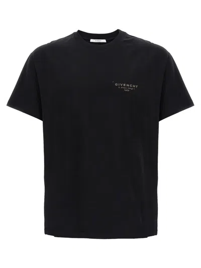 Givenchy Cotton T-shirt With Stamp Print Clothing In Black