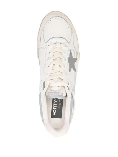 Golden Goose "forty Two" Leather Upper Toe Heel And Spur Rubber Star Sneakers Shoes In White