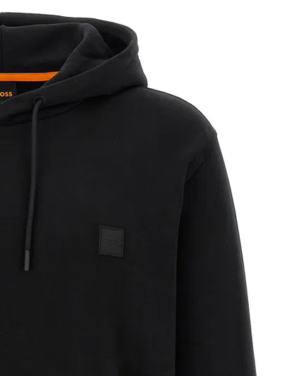 Hugo Boss Cotton-terry Hoodie With Logo Patch