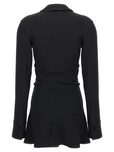 Attico Mini Dress With Deep V-neck In Black