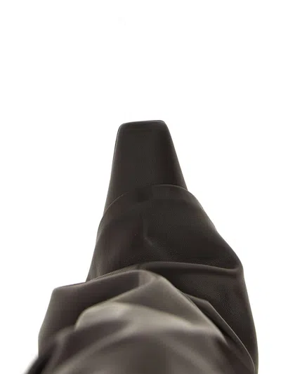 Attico Black "robin Otk" Thigh-high Boots In Black