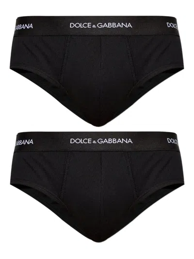 Dolce & Gabbana Underwear Briefs Bi Pack In Black