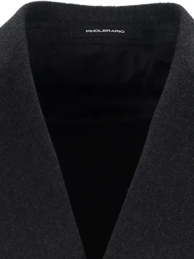 Tagliatore Black Double-breasted Coat With Four Pockets