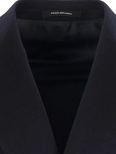 Tagliatore Black Double-breasted Coat With Four Pockets