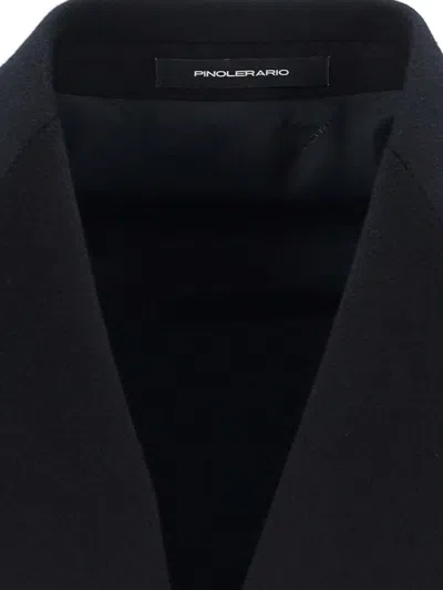 Tagliatore Black Double-breasted Coat With Four Pockets In Black
