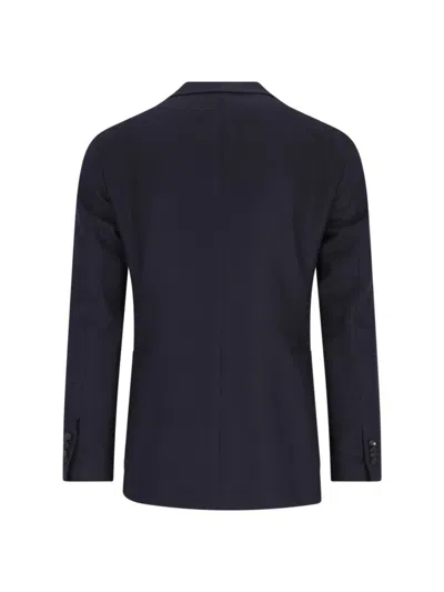 Tagliatore Double-breasted Tailored Jacket Flap Pockets In Black
