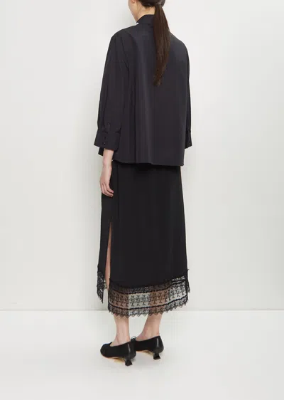 Simone Rocha Cotton Embellished Cropped Shirt In Black