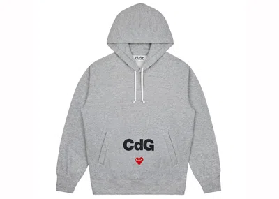 Pre-owned Comme Des Garçons Play Hoodie (women) In Grey