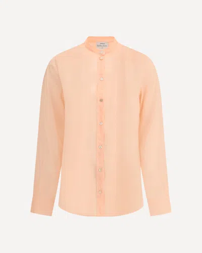Forte Forte Sheer Silk Voile Mandarin Collar Blouse