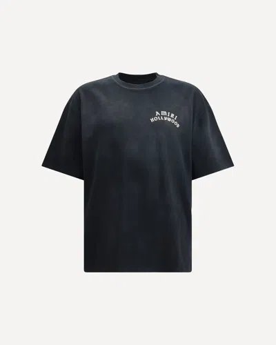 Amiri Hollywood Graphic Oversized T-shirt With Ribbed Crew Neck In Black