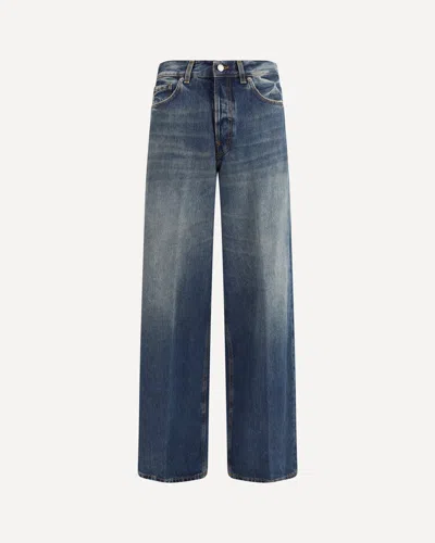 Haikure 'bethany' Blue Jeans With Logo Patch On The Rear In Blue