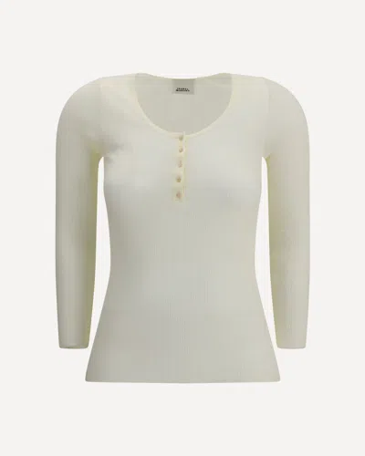Isabel Marant Maglia A Maniche Lunghe A Costine In Neutral