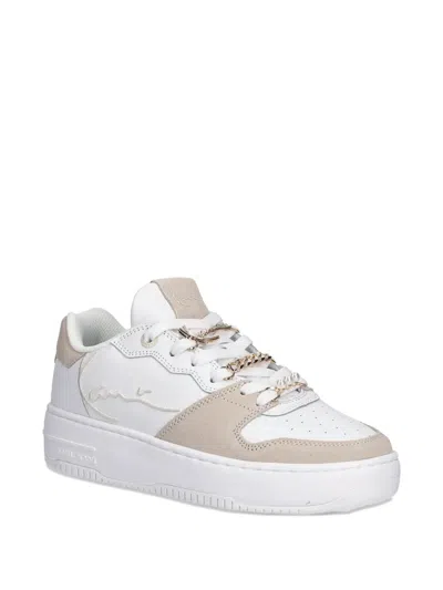 Karl Kani Chain-embellished Trainers In White