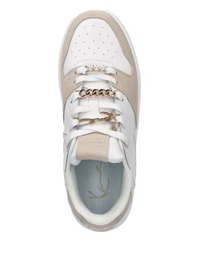 Karl Kani Chain-embellished Trainers In White