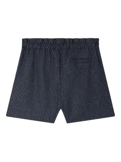 Bonpoint Striped-pattern Elasticated-waist Shorts In Black