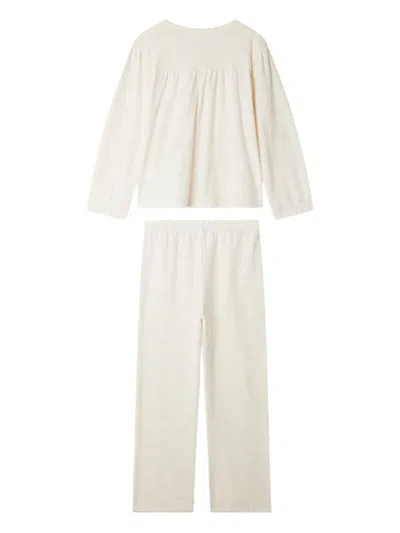 Bonpoint Jucie Button-front Pyjama Set In White